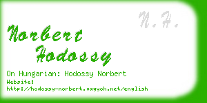 norbert hodossy business card